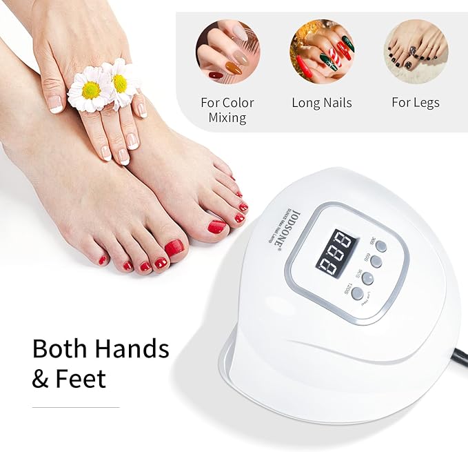 JODSONE U V LED Nail Lamp, Nail Dryer for Gel Polish, Led Light with Automatic Sensor & 4 Timers