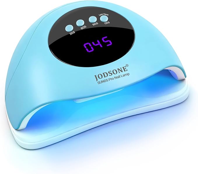 JODSONE U V LED Nail Lamp Blue Gel Polish Nail Dryer with Smart Auto Sensor 4 Timing Modes Fast Curing Suitable for Home and Salon