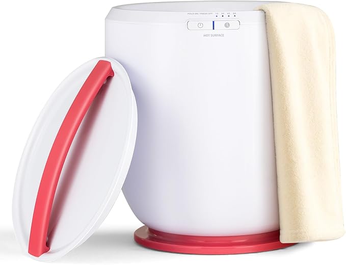 Tangkula Towel Warmer Bucket, Countertop Towel Warmer for Bathroom w/Aromatherapy Holder, Auto Shut Off & Timer, Towel Heater Fits Up to 40" x 70" Oversized Towels, Bathrobes (Pink, 16L)