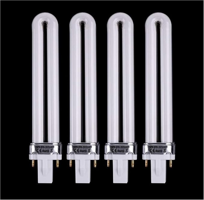 XICHEN 4 PCS/Set Light Bulbs Replacement 9W UV 365nm Lamp Bulb Tube for Nail Art Dryer UV Lamp Light
