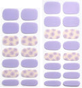 Semi Cured Gel Nail Strips Stickers Wraps | UV Nail Polish that Pops in Color (Lavender) for Women & Short Nails & Long Nails (Ami Amour)