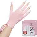 modelones UV Gloves for Gel Nail Lamp, Pink UV Gloves for Gel Manicures | Professional UPF50+ UV Protection Gloves for Manicures Art Skin Care Fingerless Gloves