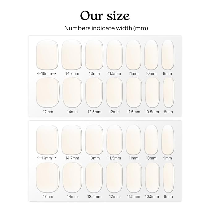 Heyhae Semi Cured Gel Nail Strips Salon Quality - Hey, Girls Night? | No UV Light Needed | Salon Quality, Easy Apply & Remove | 28 Strips, 1 Prep Pad, Nail File, Wooden Stick | White Clear