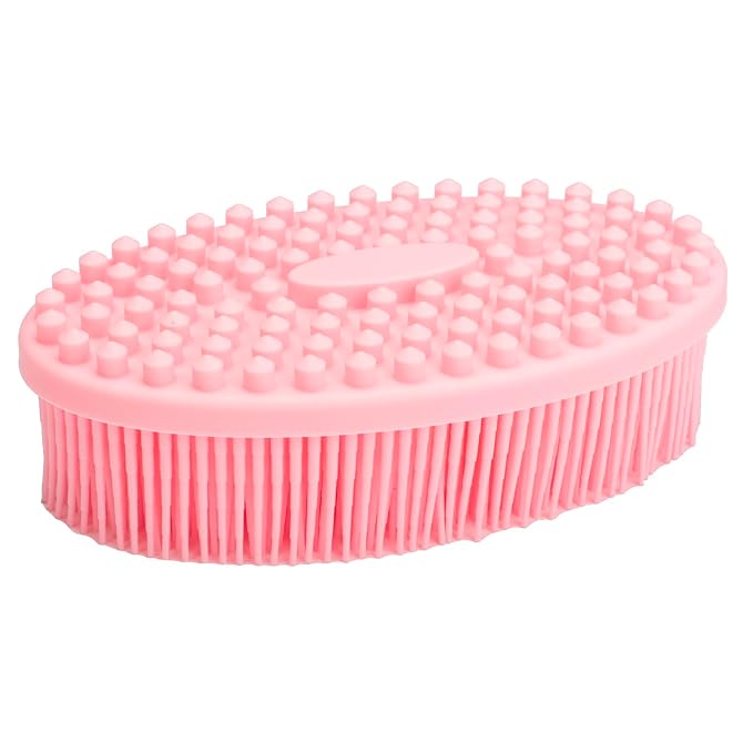 DNC 3 Pack Silicone Body Scrubber and Back Scrubber for Shower Brush