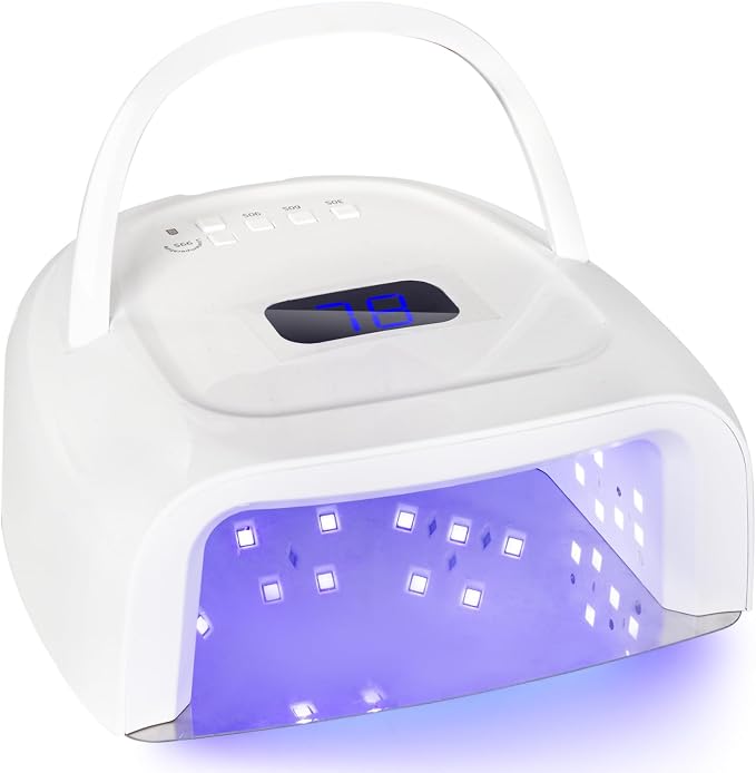 Cordless UV LED Nail Lamp, 60W Rechargeable Nail Dryer Nail Polish Curing Light for Manicure with Auto Sensor & 4 Timer Modes Salon & Home