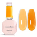 MelodySusie Yellow Gel Nail Polish, 0.5Fl.oz Jeweliver Jelly Gel Polish Translucent Neon Yellow Orange Color Soak Off UV LED Gel Polish Nail Art Design Manicure Salon DIY At Home JG24