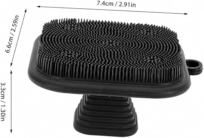 Silicone Face Scrubber, Facial Cleansing Brush for Exfoliating – Charcoal | Fine Silicone Bristles and Secure Back Grip for Gentle Exfoliation, Deep Cleansing and Everyday Facial Care