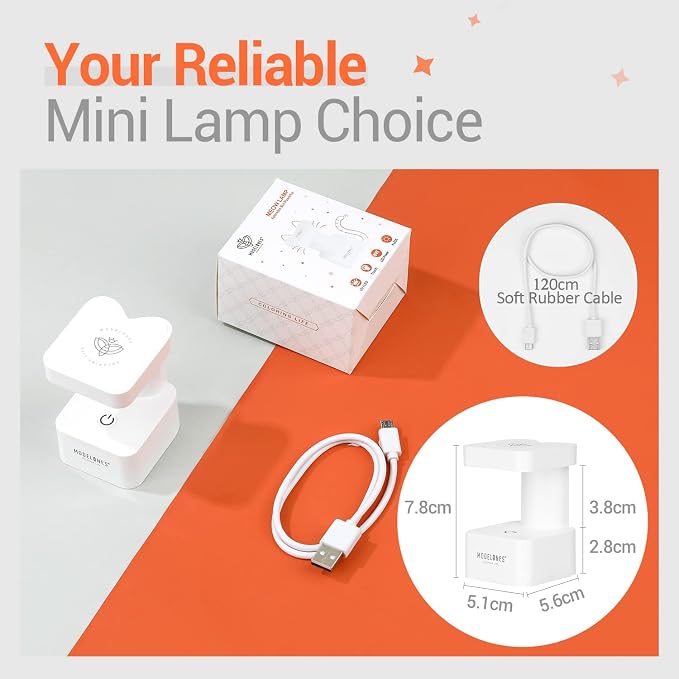 modelones Mini UV Light for Gel Nails Flash Curing 2 Timers | White UV Light for Gel Nails Fast Extension System, Portable Manicure UV LED Light for Gel Nail Polish DIY Nail Art