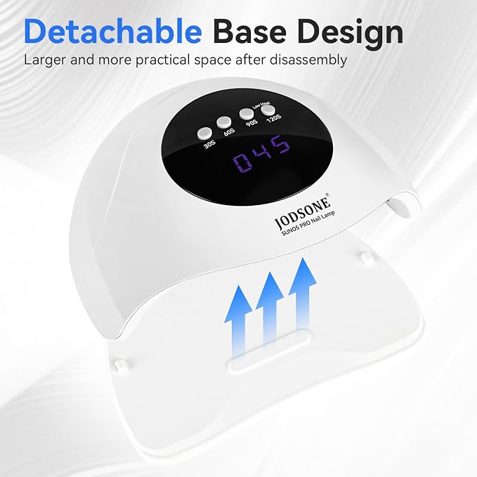 JODSONE Quick U V LED Nail Lamp with 4 Timer Settings Auto Sensor Nail Dryer White