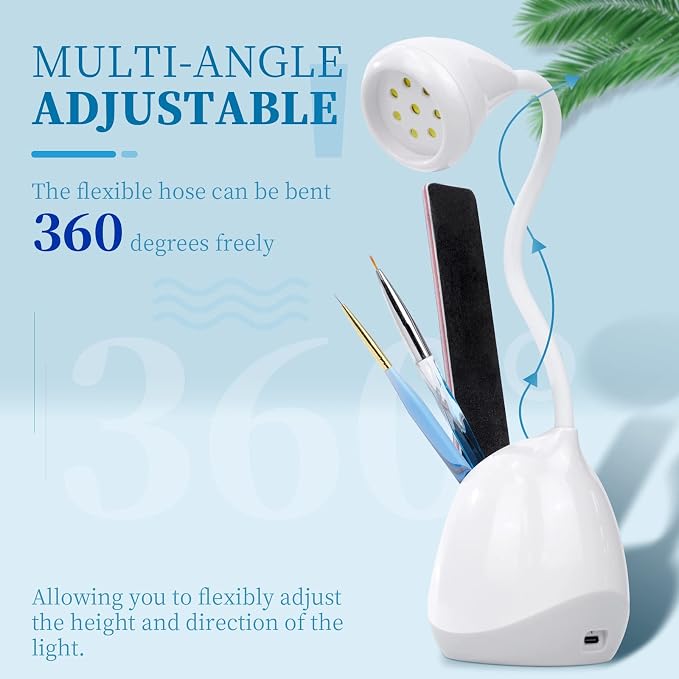 SAVILAND LED UV Nail Lamp: 36W Mini UV Light for Gel Nails with Nail Brush Holder Gel Nail Lamp and Flash Cure Light for Nails Portable U V Lamp for Rhinestone Curing for Home DIY Nail Salon
