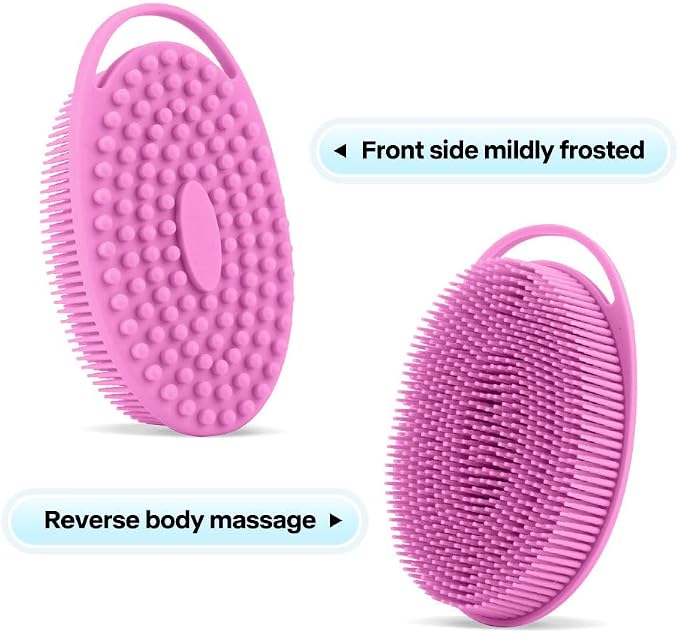 Silicone Body Scrubber,Loofah Exfoliating Body Scrubber,Bath Brush,Set of 3 Soft Body Scrubber,Dead Skin Remover for Body,Shower Scrubber for Body,Fit for Sensitive and All Kinds of Skin