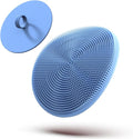 Boie USA Loop Body Scrubber - Soft Silicone-Like Exfoliating Shower Scrubber, Body Cleansing Brush - Hang-to-Wall Loofah Replacement - Antimicrobial Body Exfoliator for All Skin Types (Blue)