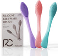 Rena Chris 3 pcs Silicone Face Scrubber, 3 in 1 Face Mask Applicator & Facial Cleansing Brush, Pore Brush for Exfoliating, Blackhead, Skincare Applicator Tools