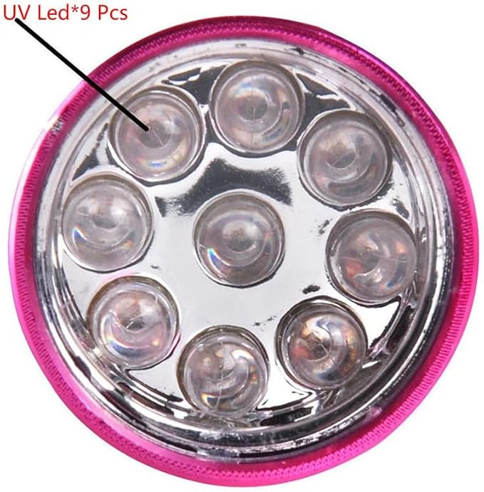 Handheld UV Light for Gel Nails,9 LED Small Glow Nail Lamp,Mini Nail Dryer | Mini U V Nail Dryer,Portable Flashlight for Nail Art Decoration DIY at Home-Yellow