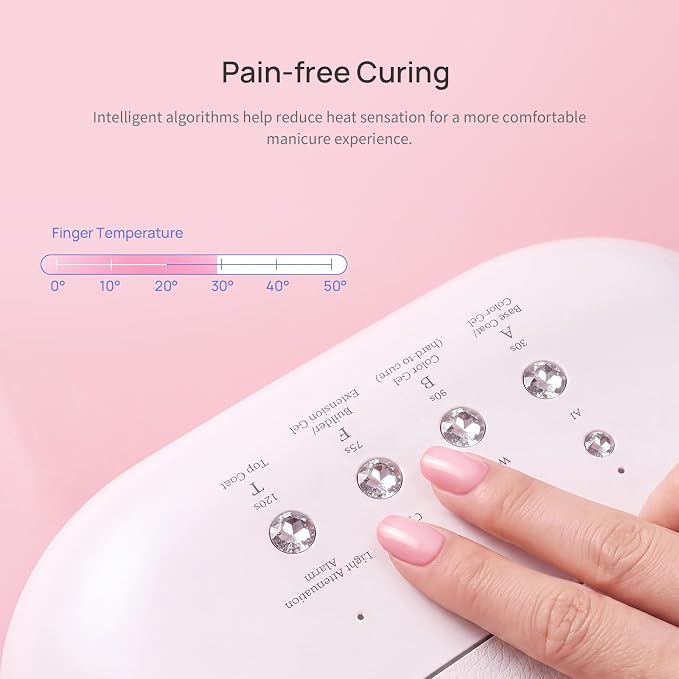 Mini AI UV LED Nail Lamp for Gel Nails - O NAIL Portable Gel Nail Dryer for Beginners & Home DIY, Travel-Friendly Curing Light Works with Smart Automatic Sensor & Easy Timers(Plug-in Version)