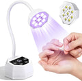 YSC UV Nail Lamp,Cordless Rechargeable UV Light for Gel Nails,27W Mini Flash Cure Nail Lamp with 4 Timers LCD Display & Smart Sensor, Foldable 360° Gooseneck Nail Dryer for Gel Polish,Home Salon DIY