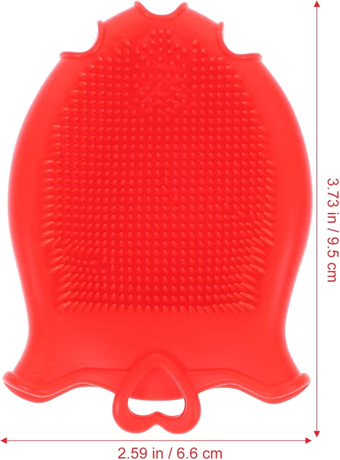 Beaupretty Baby Silicone Shampoo Brush with Soft Scalp Massager and Ergonomic Grip Gentle Exfoliating Bath Shower Brush for Kids Hair Care and Relaxing Scalp Massage