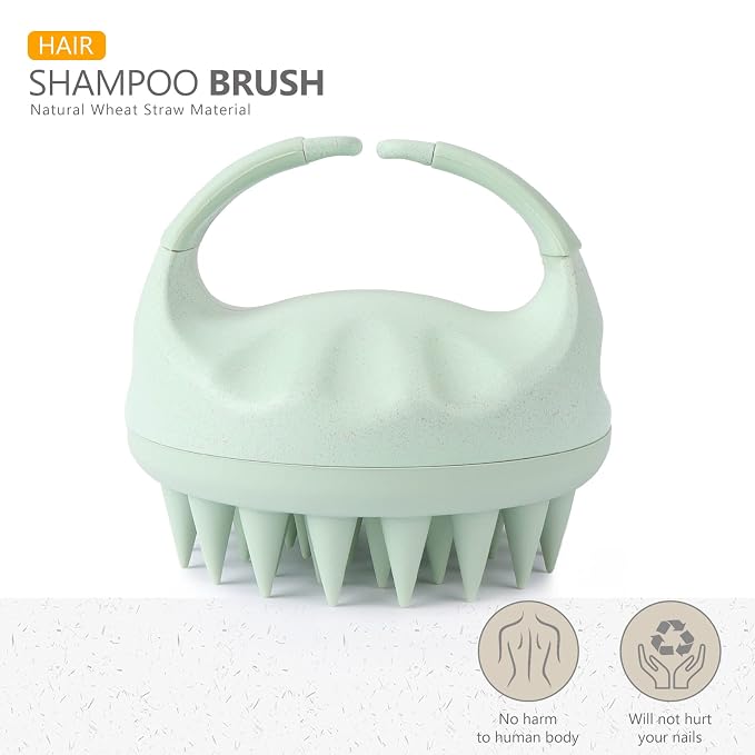 Sndyi Scalp Massager Hair Growth and Silicone Body Scrubber Set, Scalp Scrubber with Soft Silicone Bristles, Gentle Exfoliating Body Scrubber for Sensitive Skin