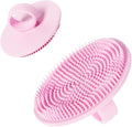 Boie USA Face Scrubber - Handheld Facial Tool, Deep Cleansing Exfoliating Facial Brush. Fights Acne with Gentle, Silicone-Like Bristles, Long Lasting, & Hypoallergenic (Pink)
