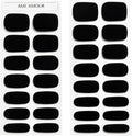 Semi Cured Gel Nail Strips Stickers Wraps | UV Nail Polish that Pops in Color (Black) for Women & Short Nails & Long Nails (Ami Amour)