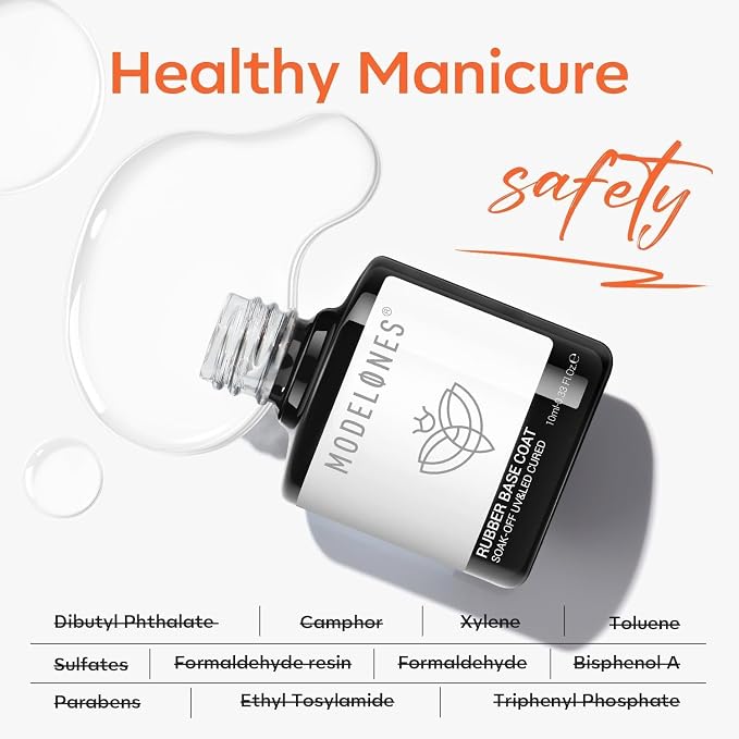 modelones Milky White Builder Nail Gel Rubber Base Coat Sheer White | French Tip Base Color Strengthener for Fragile Nails Self-Leveling Apex Building Strong Adhesion Long Lasting U V Manicure