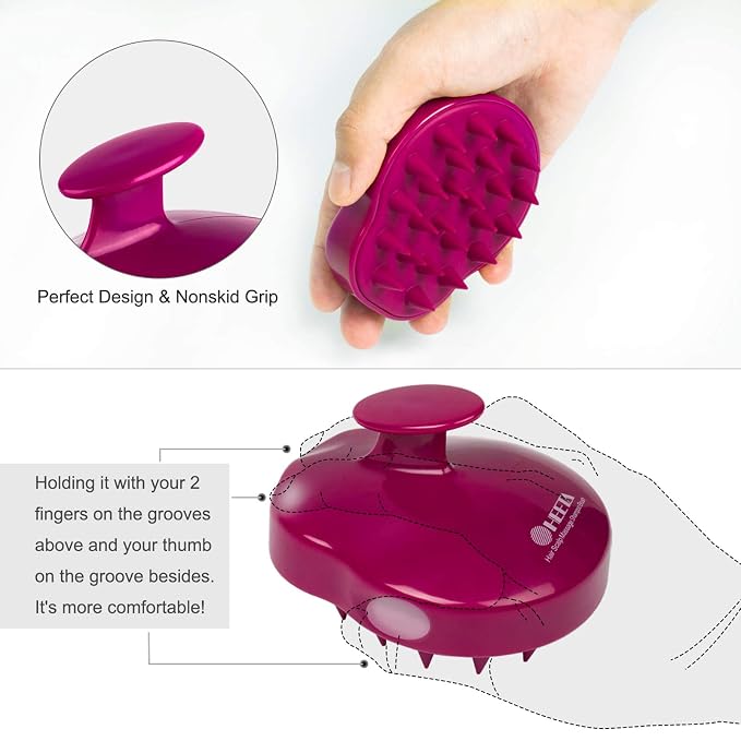 HEETA 2-Pack Hair Scalp Massager Shampoo Brush with Hair Scalp Massager Brush Bundle