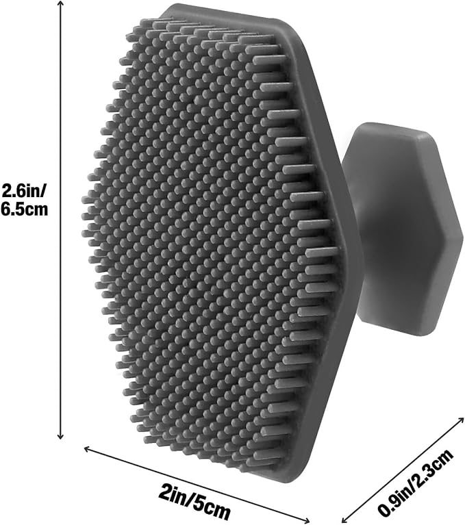 3 Pack Silicone Face Scrubber for Men, Emptycolor Beard Scrubber for Men, Exfoliating Brush Face Wash Tools, Facial Silicone Scrubber for Men’s Skincare & Beard Care