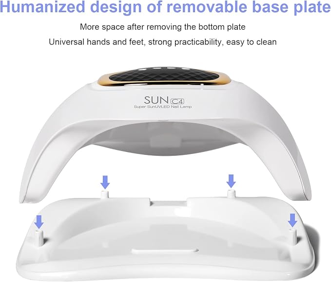 MIRAGE LAYON UV Nail Lamp - Fast Drying, Powerful & Efficient LED Nail Lamp with 4 Timing Settings & Infrared Automatic Sensor Professional UV Light for Home Salon Nail Art Tools