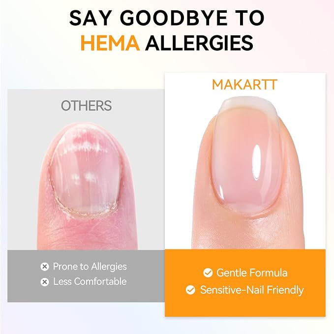 Makartt Hema-Free Gel Top and Base Coat Set: 2 PCS 15ml No Wipe | Upgraded Mild Formula Diamond-Shine Long-Lasting Base and Top Coat Gel Nail Polish Soak Off UV LED Lamp Home DIY Gift