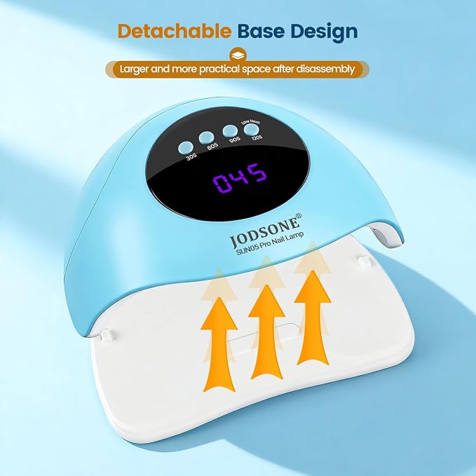 JODSONE U V LED Nail Lamp Blue Gel Polish Nail Dryer with Smart Auto Sensor 4 Timing Modes Fast Curing Suitable for Home and Salon