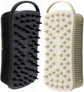 2Pack Dual Sided Silicone Body Scrubber for Exfoliating, Shower&Scalp Massage, 2 in 1 Bath&Shampoo Brush,Soft Body Exfoliator Silicone Loofah Shower Scrubber Brush for All Kinds of Skin