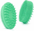 All-in-One Exfoliating Shower Brush – Gentle Silicone Loofah for Sensitive Skin with Dual-Purpose Scalp Massage for Spa-Quality Showers Daily (1pck) (Green)