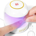 MEKK Mini Nail Lamp, 18W Single Finger UV Light for Gel Nails | Flash Cure, Portable for Travel/Home, UV Light for Detail Work, Auto-Sensor 4 Timers, Ideal for Beginners & Pros-White