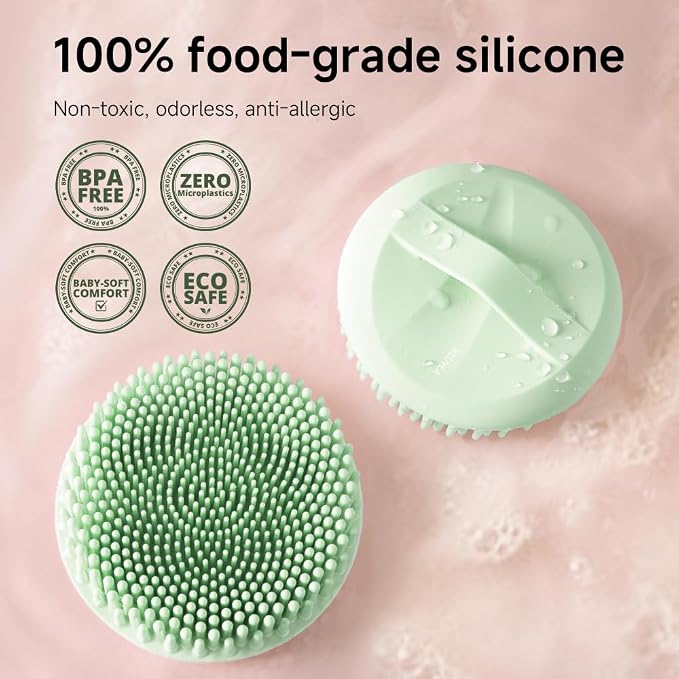 Silicone Body Scrubber for Bath & Massage - Ultra-Soft Food-Grade Silicone Body Exfoliator - Skin-Friendly, Hygienic & Easy-to-Dry Design, Perfect for Relaxing Shower & Spa Experience