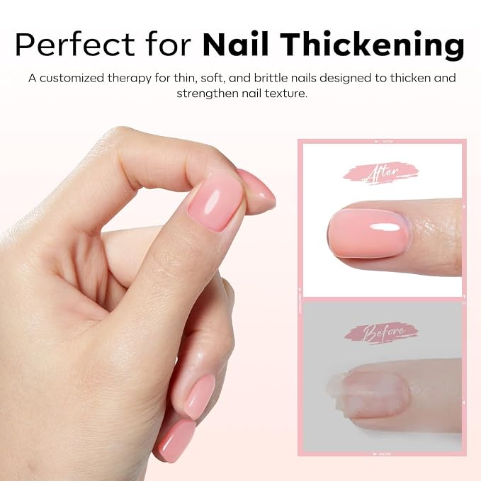 modelones Builder Rubber Gel Base Coat for Nails, Jelly Pink Rubber Base Gel Nail Polish for Strengthen Apex Building Extension Protect Weak Nails Long Last U V Manicure Gift for Women