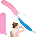 Back Scrubber for Shower,15.35" Long Handle Shower Brush for Body | Back Brush for Shower for Men Women, Long Handled Bath Sponge for Deep Clean,Exfoliating,Anti-Slip Curve Handled