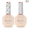 MelodySusie Top Coat Base Coat No Wipe Glossy Set Long Lasting Shine Finish Soak Off UV LED Nail Lamp Nail Polish Art Design Manicure Kit Perfect Gifts for Women Girls 2 Pcs 15ml Clear