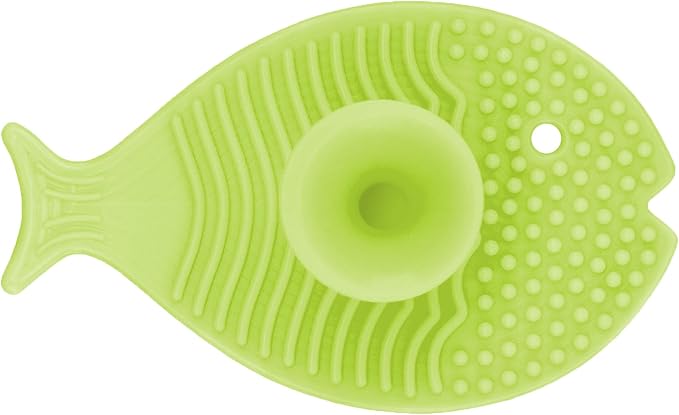 Innobaby Bathin Smart Silicone Cradle Cap Brush for Baby, Essential for Dry Skin & Eczema, Gentle Scrubber & Exfoliator with Suction Handle, Quick Dry Food Grade Silicone, Green