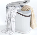 30L Large Towel Warmer, Rapid Dry & Heated 2 in 1 Towel Warmer Bucket for Bathroom, Fits Up to Three 45"X70" Oversized Towels or One Large Blanket, 24-Hour Timer and Auto Shut Off, White