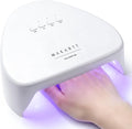 Makartt Compact Travel UV Light for Gel Nail Polish, Pulg-in Nail Dryer | 5s Flash Cure UV Lamp with 99s Mode, Auto Sensor, 4 Timers & 18 LEDs for Gel Curing at Home DIY, Salon or Travel, White