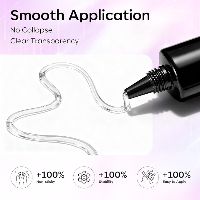 Makartt 3D Nail Gel, 15g Clear Nail Glue for Drawing, Molding and Sculting | No Wipe, DIY Manicure, Rhinestone Glue, Gems Decoration, Carving and Painting Nail Art