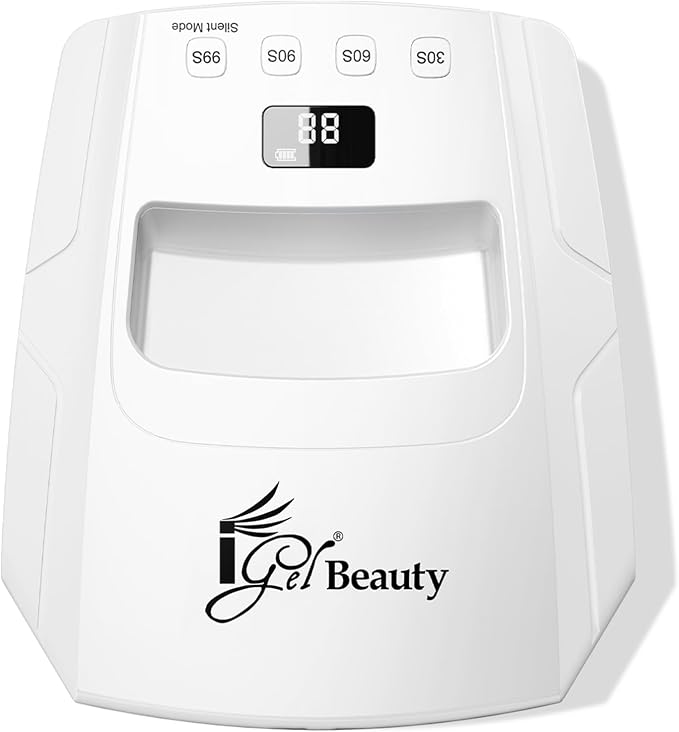 iGel Beauty Hybrid - X Nail Lamp – 48W UV/LED Nail Dryer, Wireless Rechargeable, Smart Timer, Removable Tray, Cordless Gel Nail Lamp for Manicure Pedicure