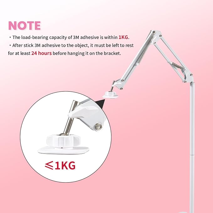 UV Light for Feet, Only Bracket for Foot UV Light, Pedicure Lamp with Stand Adjustable Directionand and Angle, Lamp and Stand Can Be Separated, Foot Floor Lamp for Gel Nails (Only Bracket)