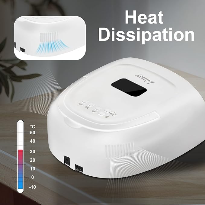 60W Rechargeable UV LED Nail Lamp, Faster Wireless Nail Dryer Gel Light | 42 Beads & Portable Handle, Professional Curing Lamp for Fingernail and Toenail (White)