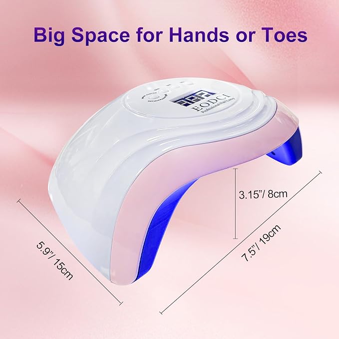 eodci 168W UV LED Nail Lamp, UV Light for Nails Dryer for Gel Nail Polish Curing Lamp, Auto Sensor, Professional Nail Light,Compatible with All Gel Types