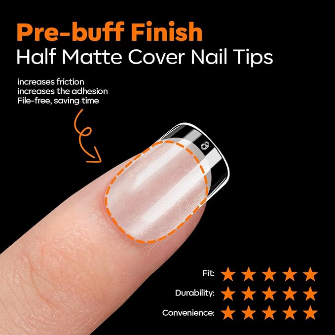 Modelones Extra Short Square Nail Tips Pre-shaped Soft Gel Fake Nails False | Fake Nails False Acrylic Clear Full Cover Press on Extension Kit Gel Manicure DIY at Home 216PCS 12Sizes