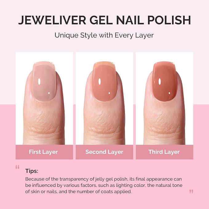 MelodySusie Brown Gel Nail Polish, 0.5Fl.oz Jeweliver Gel Polish Dark Brown Nude Color Coffee Soak Off UV LED Light Cure Gift for Women Girls Winter Nail Art Manicure DIY at Home JC17