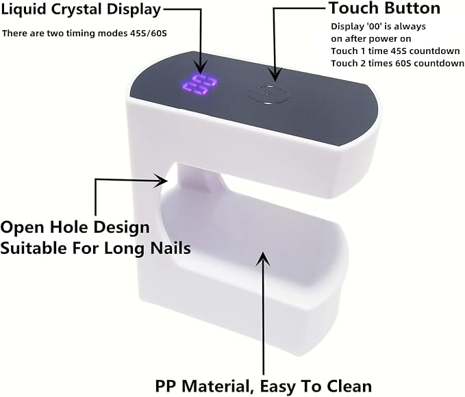 Mini LED Nail Lamp, 24W UV Light for Nails with Timer UV Lamp for Gel Nails Quicky-Dry Nail Light Portable USB Nail Dryer for Travel Manicure Art DIY Nail Art