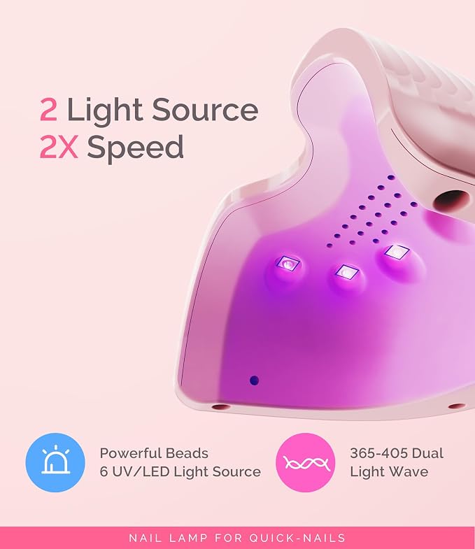 MelodySusie Cordless UV/LED Nail Lamp P-Art06G for Gel Polish | 6W, 45s/75s timers, smart sensor, 1000mAh, 3-5h use. Safely cures half-cured strips, base coat, and top coat without heat