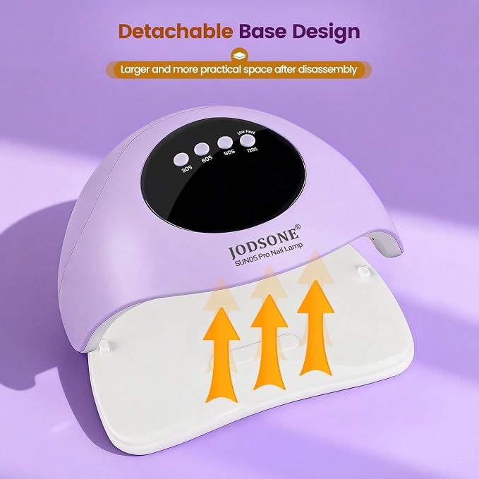 JODSONE U V LED Nail Dryer Quick Curing Lamp with 4 Timer & Auto Sensor Manicure Tool Purple